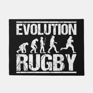 Rugby Evolution Monkeys Grunge for Rugby Player Fußmatte