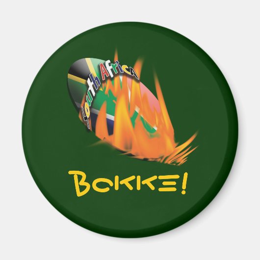 Rugby-Fans & Fans-Magnete aus Südafrika Magnet (Vorne)