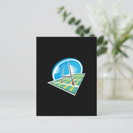 Rugby Field Postkarte (Stehend Vorderseite)