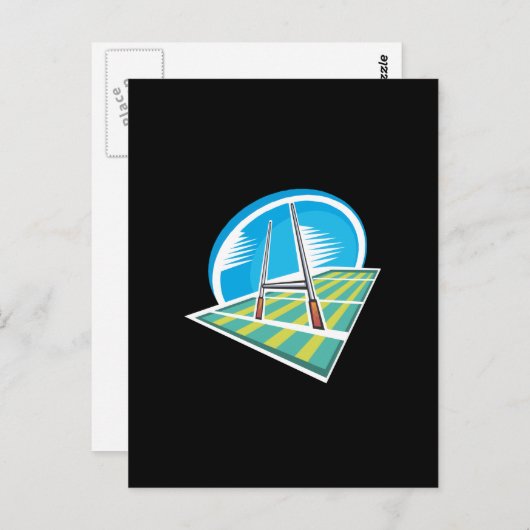 Rugby Field Postkarte (Vorne/Hinten)