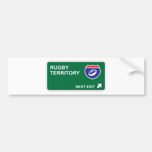Rugby-folgender Ausgang Autoaufkleber (Vorne)