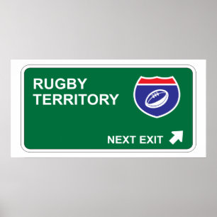 Rugby-folgender Ausgang Poster