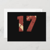 Rugby Football 17. Geburtstagsgeschenk Postkarte (Vorne/Hinten)