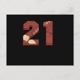 Rugby Football 21. Geburtstags-Sportgeschenk Postkarte