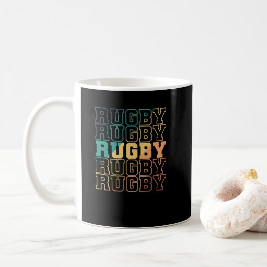 Rugby Football Sport Spieler Fans Kaffeetasse (Mit Donut)