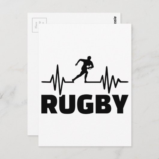 Rugby-Frequenz Postkarte (Vorne/Hinten)