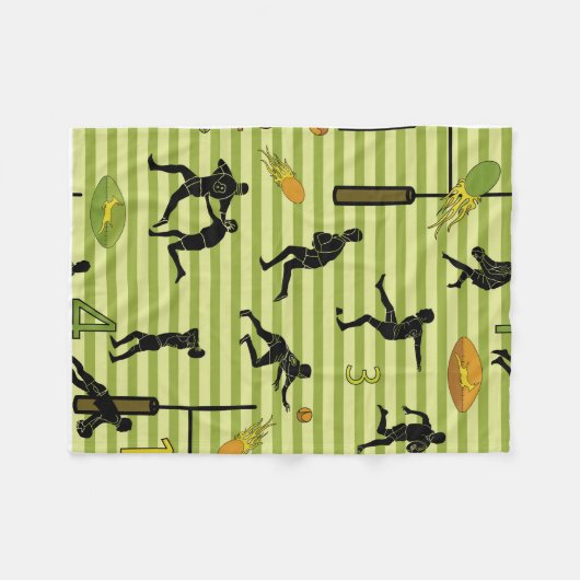 Rugby game are on Fleece Blanket (Vorderseite (Horizontal))