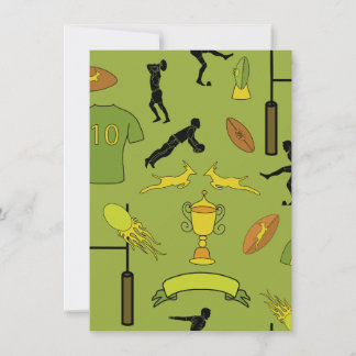 Rugby game are on Invitation Einladung