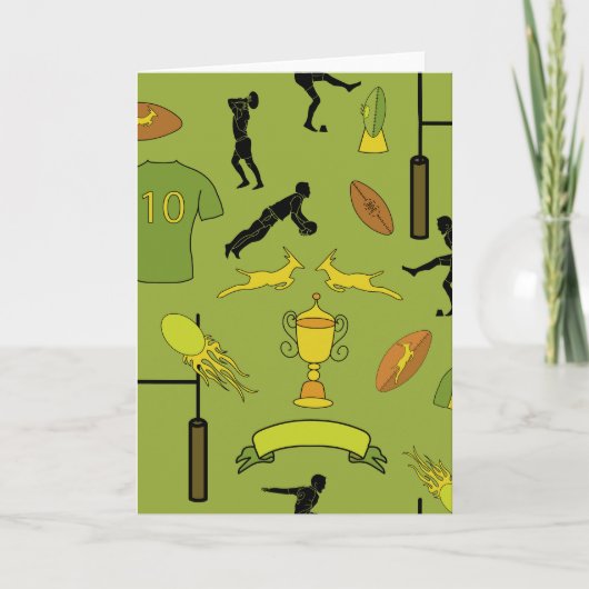 Rugby game are on karte (Vorderseite)