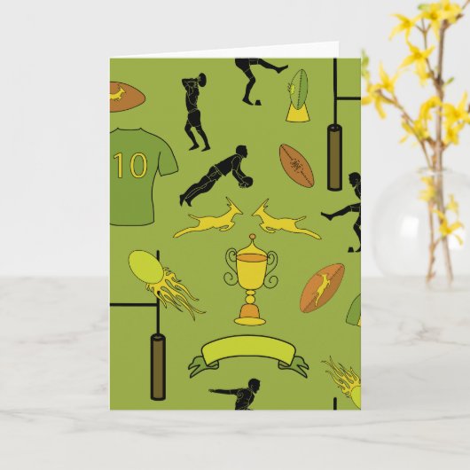 Rugby game are on karte (Gelbe Blume)