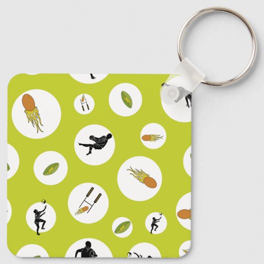 Rugby game are on Keyring to success  Schlüsselanhänger (Rückseite)