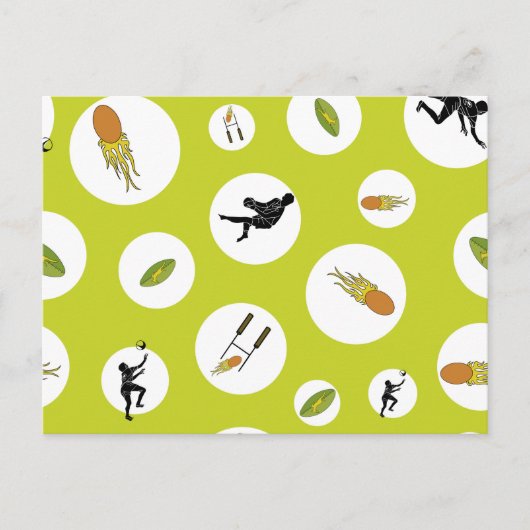 Rugby game are on postkarte (Vorderseite)