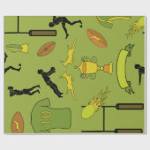 Rugby game are on Wrapping Paper Geschenkpapier (Flach)