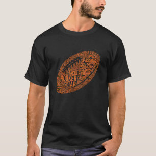 Rugby Game Typografy Rugby Player Mama Vater T-Shirt