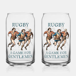 Rugby Gentlemen Printed 16oz Can Brillen Dosenglas