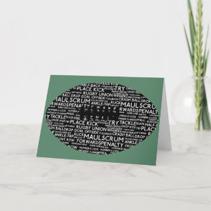 Rugby Gewerkschaft Geschenke Feiertagskarte