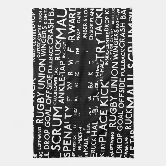 Rugby Gewerkschaft gibt Teetuch Geschirrtuch (Vertikal)