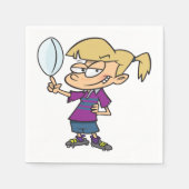 Rugby Girl Paper Napkins Serviette (Vorderseite)