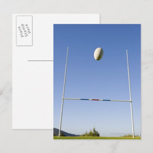 Rugby Goal Postkarte (Vorne/Hinten)