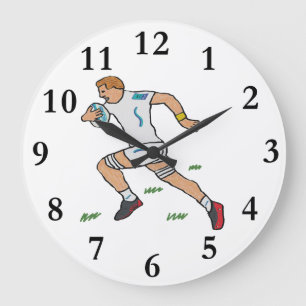 Rugby Große Wanduhr