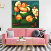 Rugby - großes umwickeltes Leinwand-Kunstwerk Leinwanddruck (Insitu (Wohnzimmer))