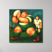 Rugby - großes umwickeltes Leinwand-Kunstwerk Leinwanddruck (Vorderseite)