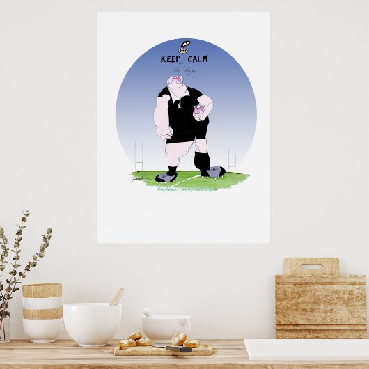 Rugby haka, tony fernandes poster (Küche)
