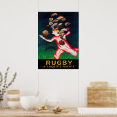 Rugby Hats Vintag Fashion Poster (Küche)