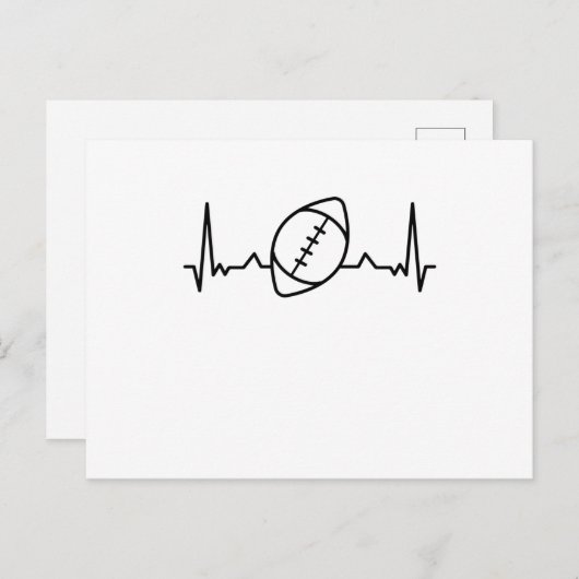 Rugby Heartbeat Sportgeschenke Postkarte (Vorne/Hinten)
