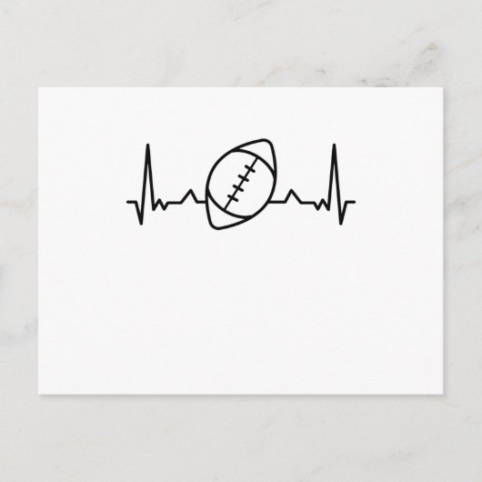 Rugby Heartbeat Sportgeschenke Postkarte (Vorderseite)