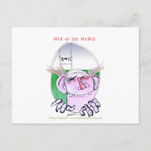 Rugby-Held, tony fernandes Postkarte (Vorderseite)