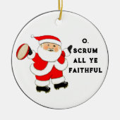 Rugby Holiday-Geschenk Keramik Ornament (Vorne)
