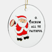 Rugby Holiday-Geschenk Keramik Ornament (Links)