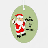 Rugby Holiday-Geschenk Ornament Aus Metall (Vorderseite links)