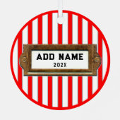 Rugby Holiday-Geschenk Ornament Aus Metall (Rückseite)