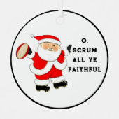 Rugby Holiday-Geschenk Ornament Aus Metall (Vorderseite)