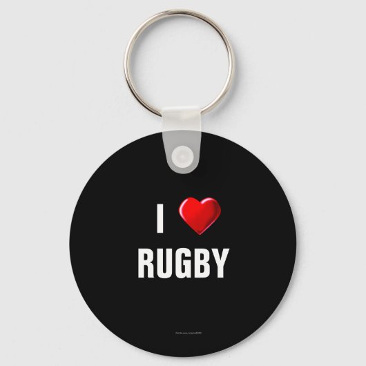 Rugby: Ich Liebe Rugby Schlüsselanhänger (Vorderseite)