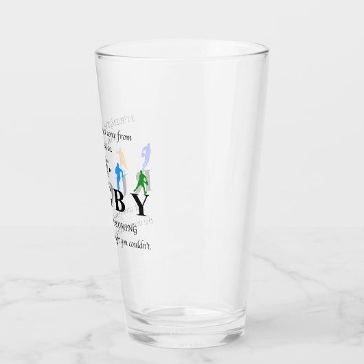 Rugby Inspiration Zitat Glas (Links)