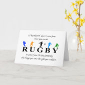 Rugby Inspiration Zitat Karte (Gelbe Blume)