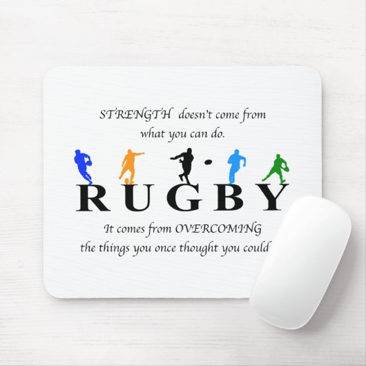 Rugby Inspiration Zitat Mousepad (Mit Mouse)