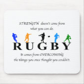 Rugby Inspiration Zitat Mousepad (Vorne)