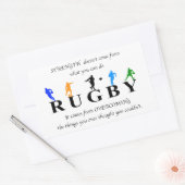 Rugby Inspiration Zitat Rechteckiger Aufkleber (Umschlag)