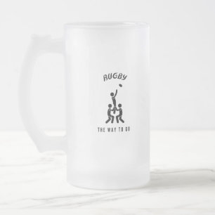 Rugby ist der richtige Weg Mattglas Bierglas
