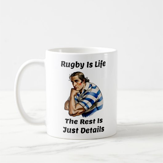 Rugby ist die Tasse des Lebens (Links)