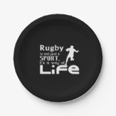 Rugby ist nicht nur eine Sportart, sondern eine Le Pappteller (Vorderseite)