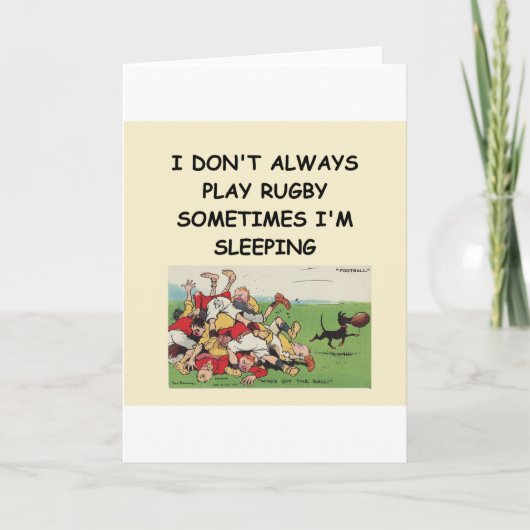 Rugby Karte (Vorderseite)
