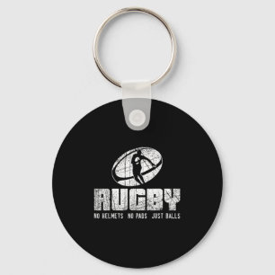 Rugby Kein Helm Keine Polster Nur Hemd - Lustiges Schlüsselanhänger