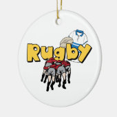 Rugby Keramik Ornament (Links)