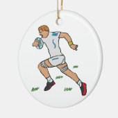 Rugby Keramik Ornament (Links)