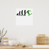 Rugby Kick Evolution (grün) Poster (Küche)